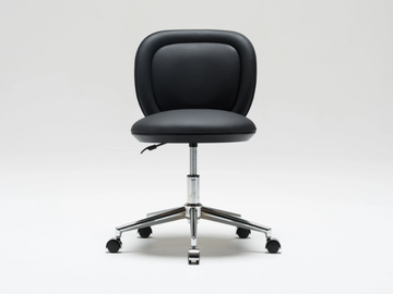 ANKARA - Leather office chair with 5-Spoke base with castors by Papell Design - view 2